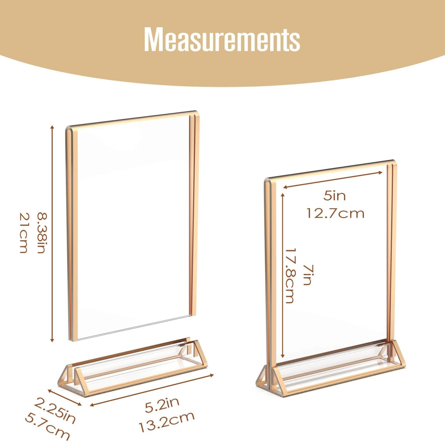 A5 Paper Acrylic Menu Holder Tabletop Flyer Display Stand | Funimprint